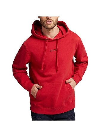 Sweat com capuz vermelho guess essential para homem