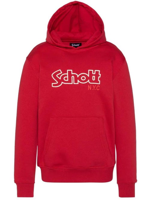 Sweat com Capuz Vermelho para Rapaz Schott Print - Kiabi Sweat com Capuz Vermelho para Rapaz Schott Print - Kiabi