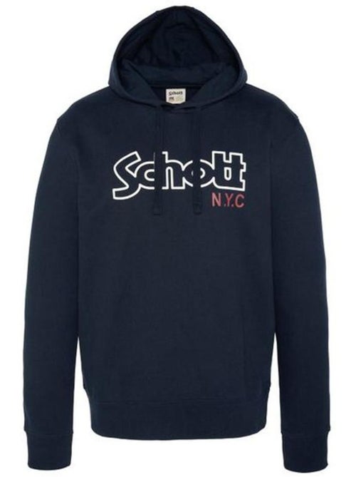 Sweat com capuz vintage schott para homem azul-marinho - Kiabi
