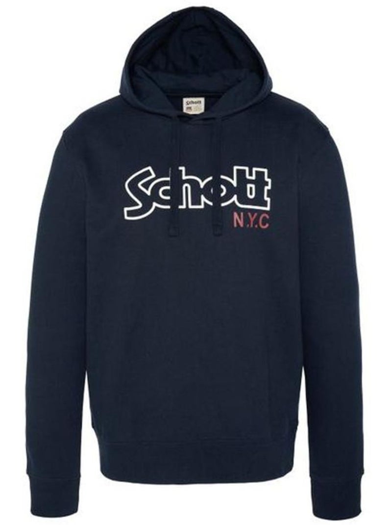 Sweat com Capuz Vintage Schott para Homem Azul-Marinho Azul-marinho - Kiabi