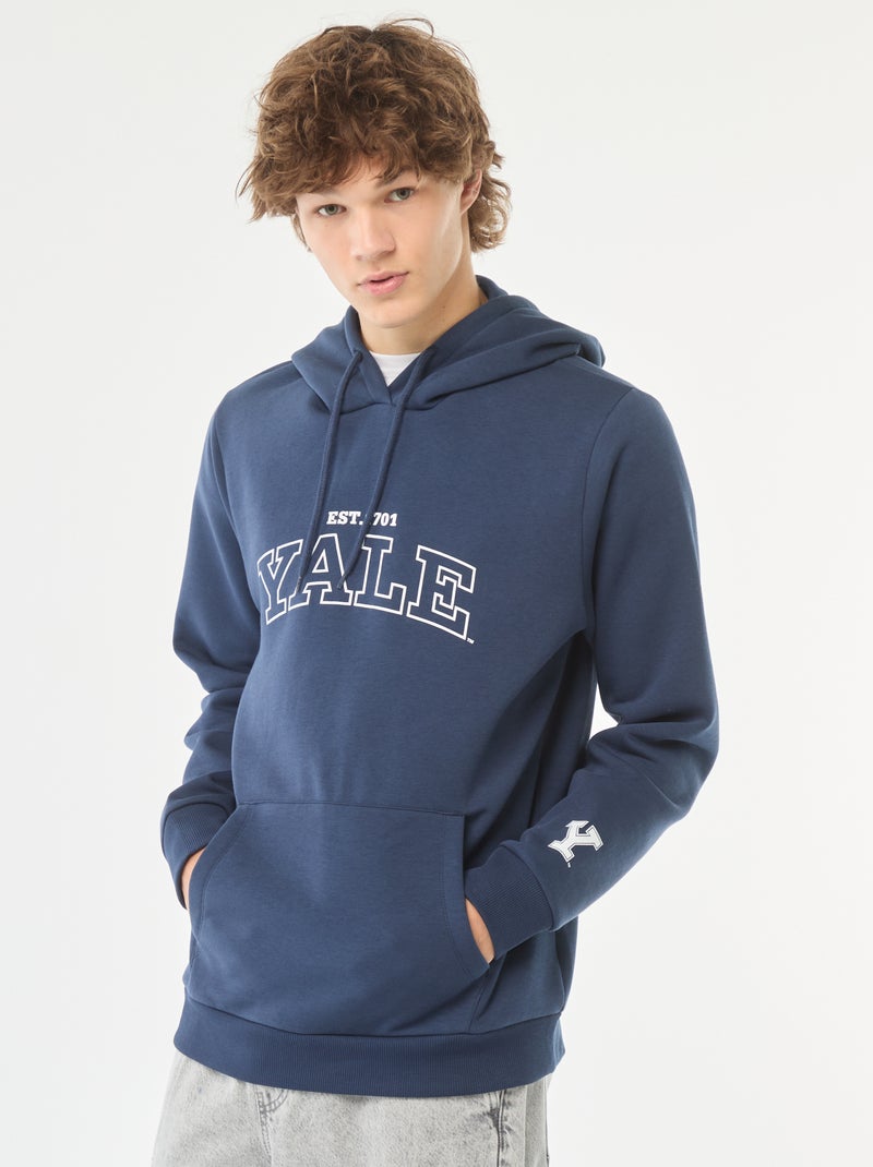 Sweat com capuz 'Yale' AZUL - Kiabi