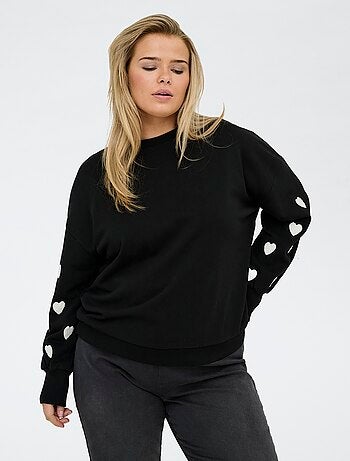 Sweat com estampado de coração 'Only Carmakoma'