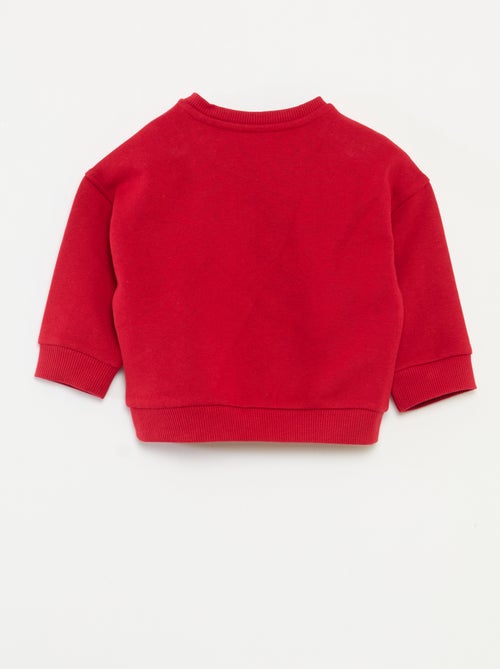 Sweat com estampado de Natal em polar de algodão - Kiabi