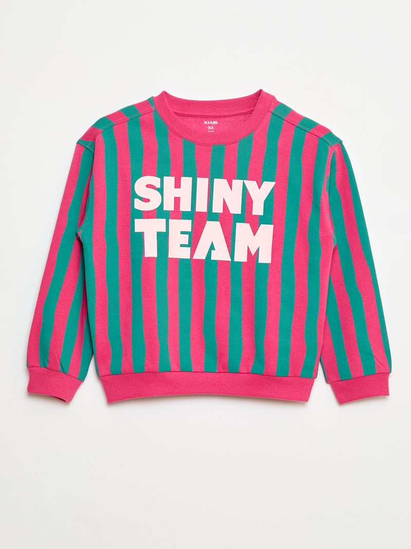 Sweat com estampado e mensagem 'sisters' Rosa - Kiabi