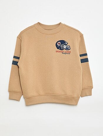 Sweat com estampado em moletom felpudo