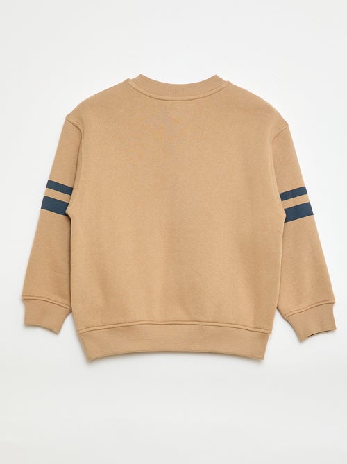 Sweat com estampado em moletom felpudo - Kiabi