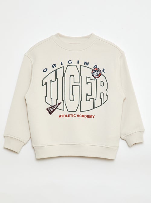 Sweat com estampado em moletom felpudo - Kiabi