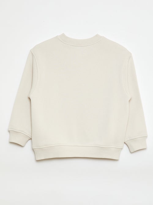 Sweat com estampado em moletom felpudo - Kiabi