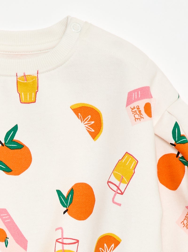Sweat com estampado fantasia - Grafik Edition Branco - Kiabi