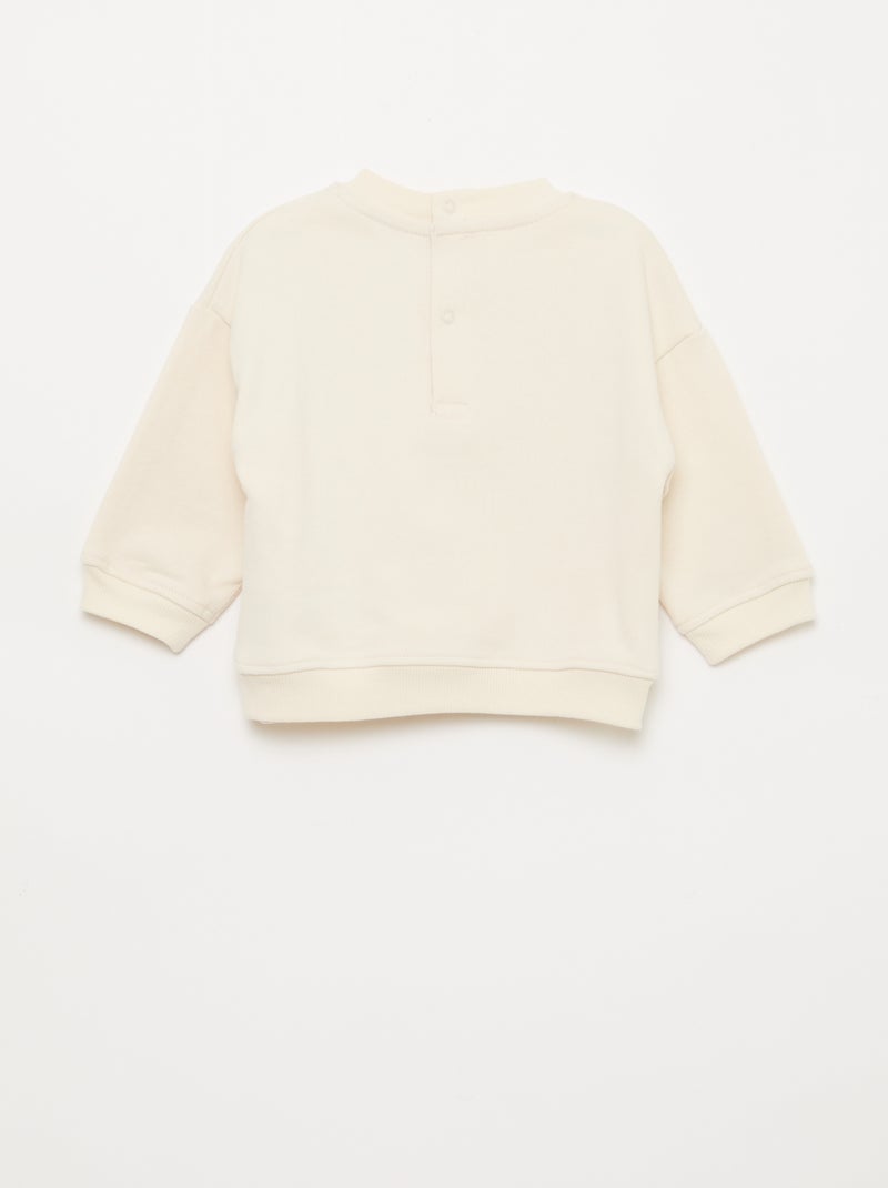 Sweat com estampado fantasia Branco - Kiabi