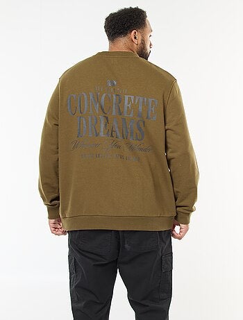 Camisola estampada frente e verso em moletom leve