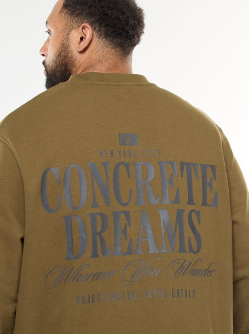 Sweat com estampado frente e verso em moletom leve - Kiabi