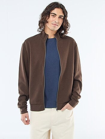 Sweat com fecho éclair e gola alta