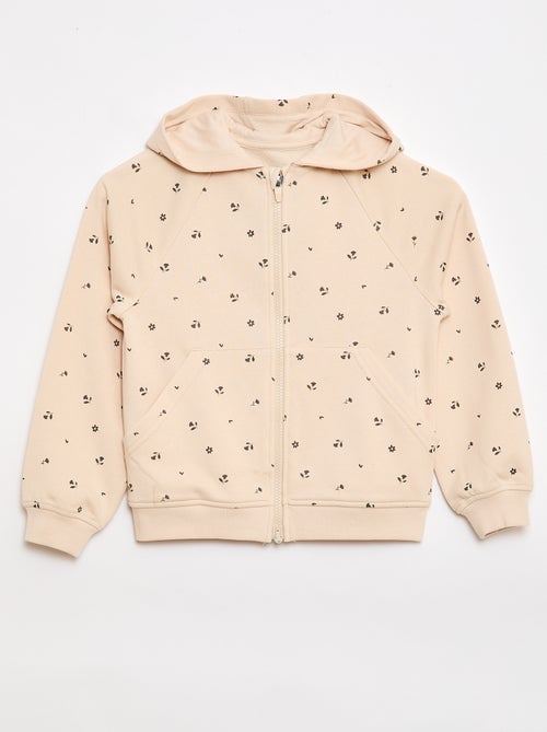 Sweat com fecho e capuz - Coleção fácil de vestir - Kiabi