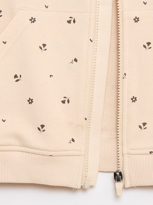 Sweat com fecho e capuz - Coleção fácil de vestir - Kiabi