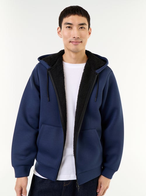 Sweat com fecho e capuz de neopreno - Kiabi