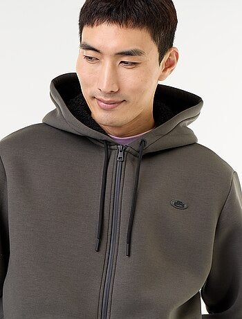 Sweat com fecho e capuz de neopreno