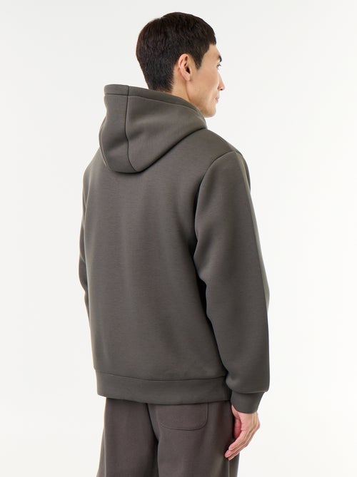 Sweat com fecho e capuz de neopreno - Kiabi