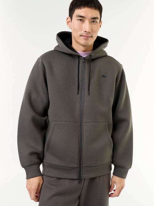 Sweat com fecho e capuz de neopreno - Kiabi