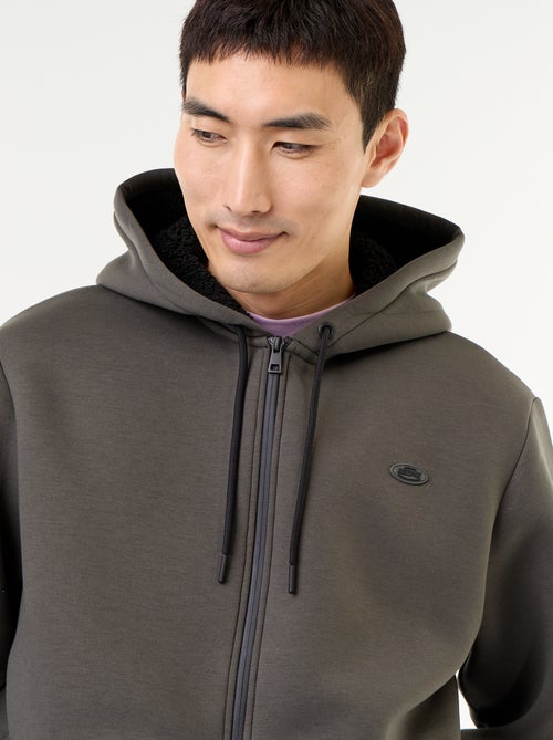 Sweat com fecho e capuz de neopreno - Kiabi