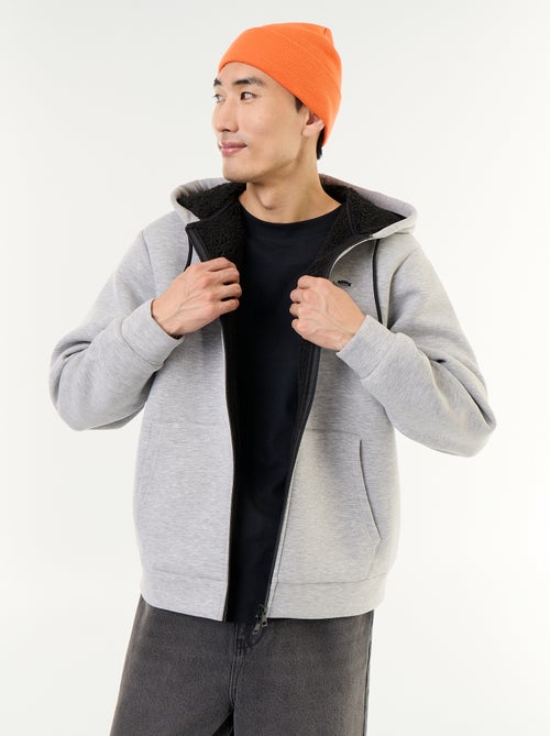 Sweat com fecho e capuz de neopreno - Kiabi