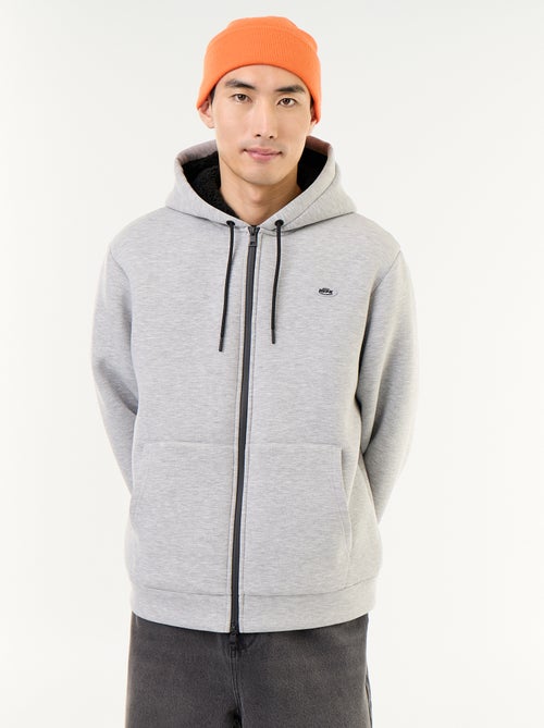 Sweat com fecho e capuz de neopreno - Kiabi