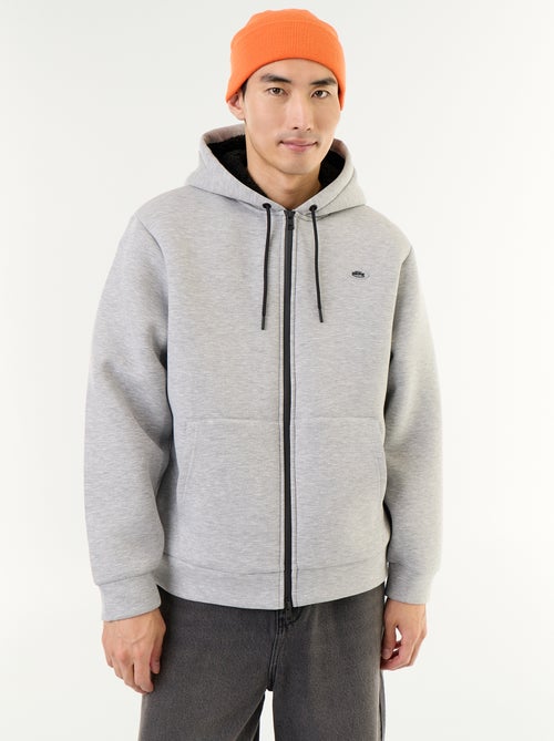 Sweat com fecho e capuz de neopreno - Kiabi