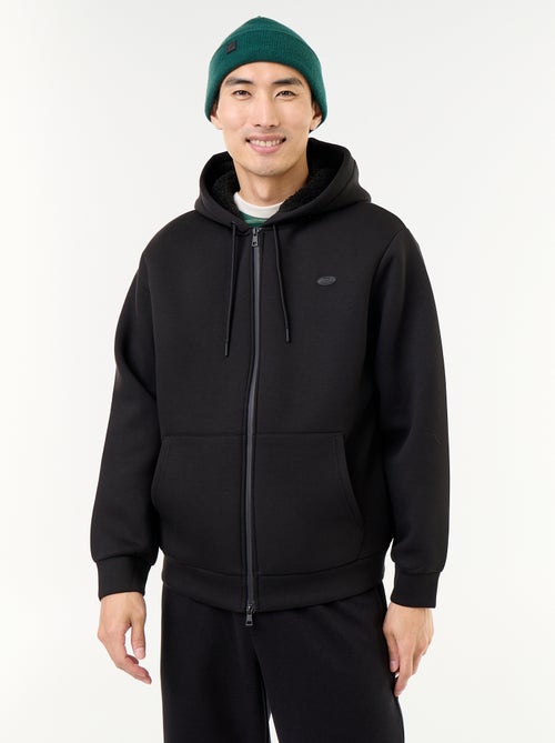 Sweat com fecho e capuz de neopreno - Kiabi