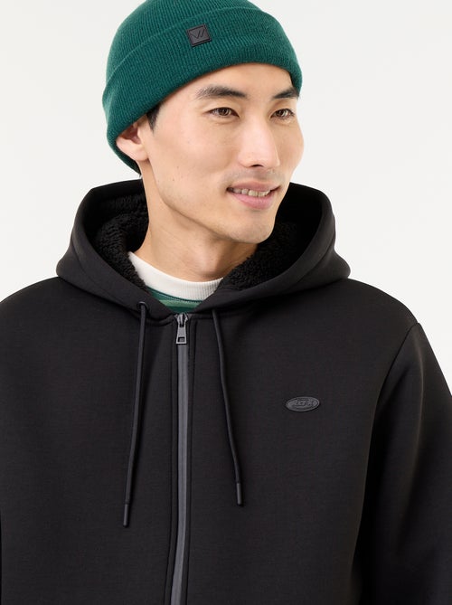 Sweat com fecho e capuz de neopreno - Kiabi