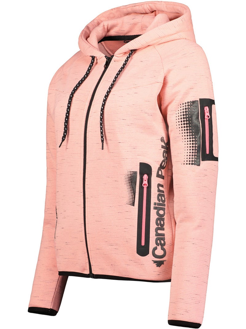 Sweat com fecho e capuz fanatic – canadian peak Azul gelado - Kiabi