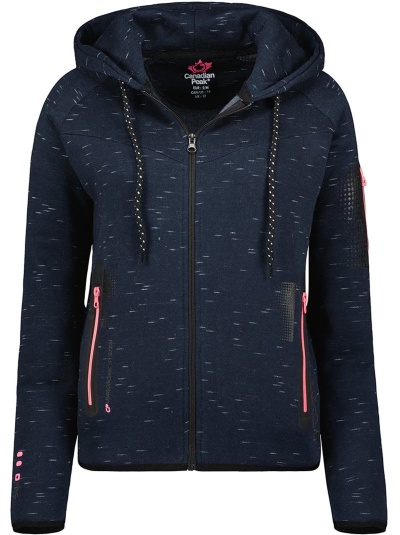 Sweat com fecho e capuz fanatic – canadian peak Azul-marinho - Kiabi
