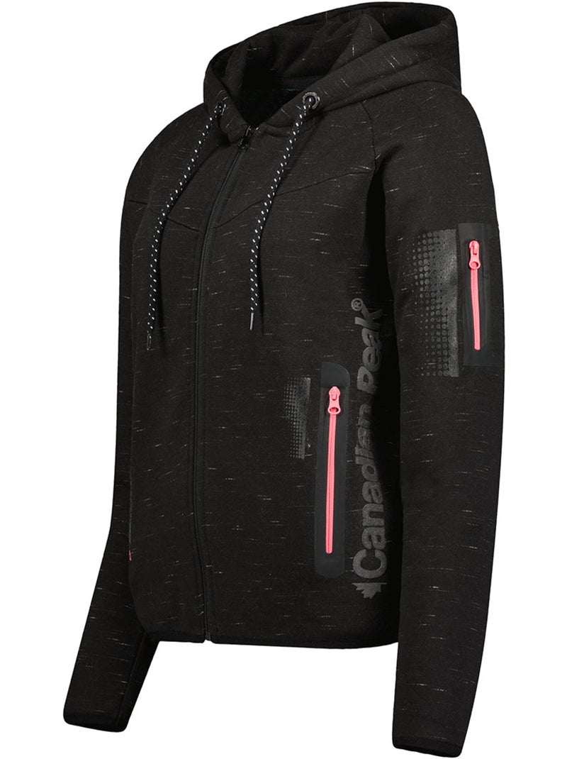 Sweat com fecho e capuz fanatic – canadian peak Preto - Kiabi