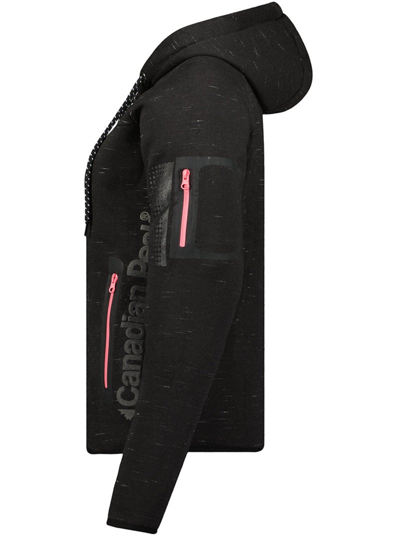 Sweat com fecho e capuz fanatic – canadian peak Preto - Kiabi