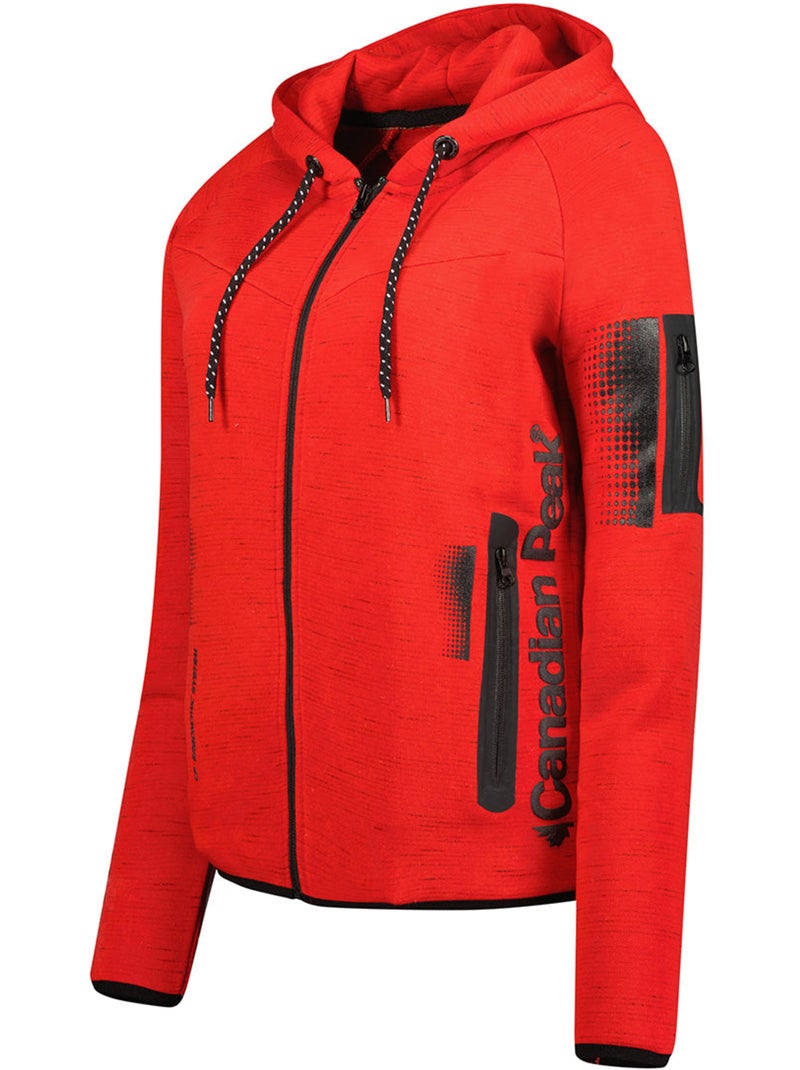 Sweat com fecho e capuz fanatic – canadian peak Vermelho - Kiabi