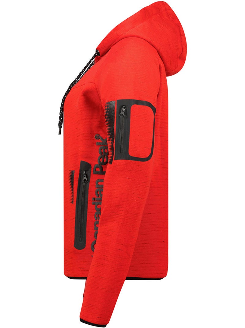 Sweat com fecho e capuz fanatic – canadian peak Vermelho - Kiabi