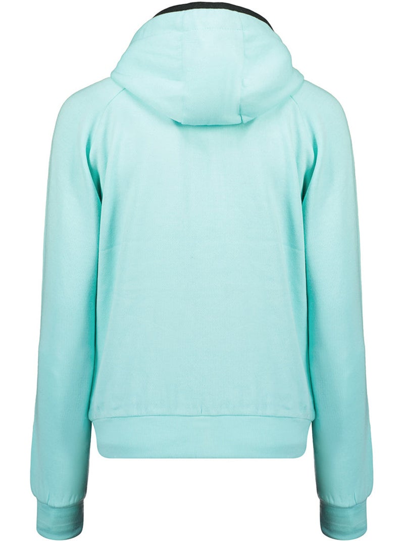 Sweat com fecho e capuz forrado fonaldeak – canadian peak Azul claro - Kiabi