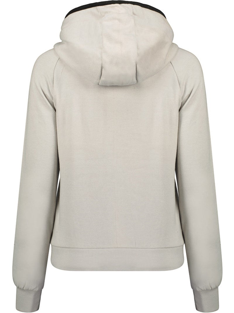 Sweat com fecho e capuz forrado fonaldeak – canadian peak Cinza claro - Kiabi