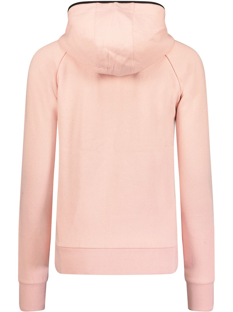 Sweat com fecho e capuz forrado fonaldeak – canadian peak Rosa-claro - Kiabi