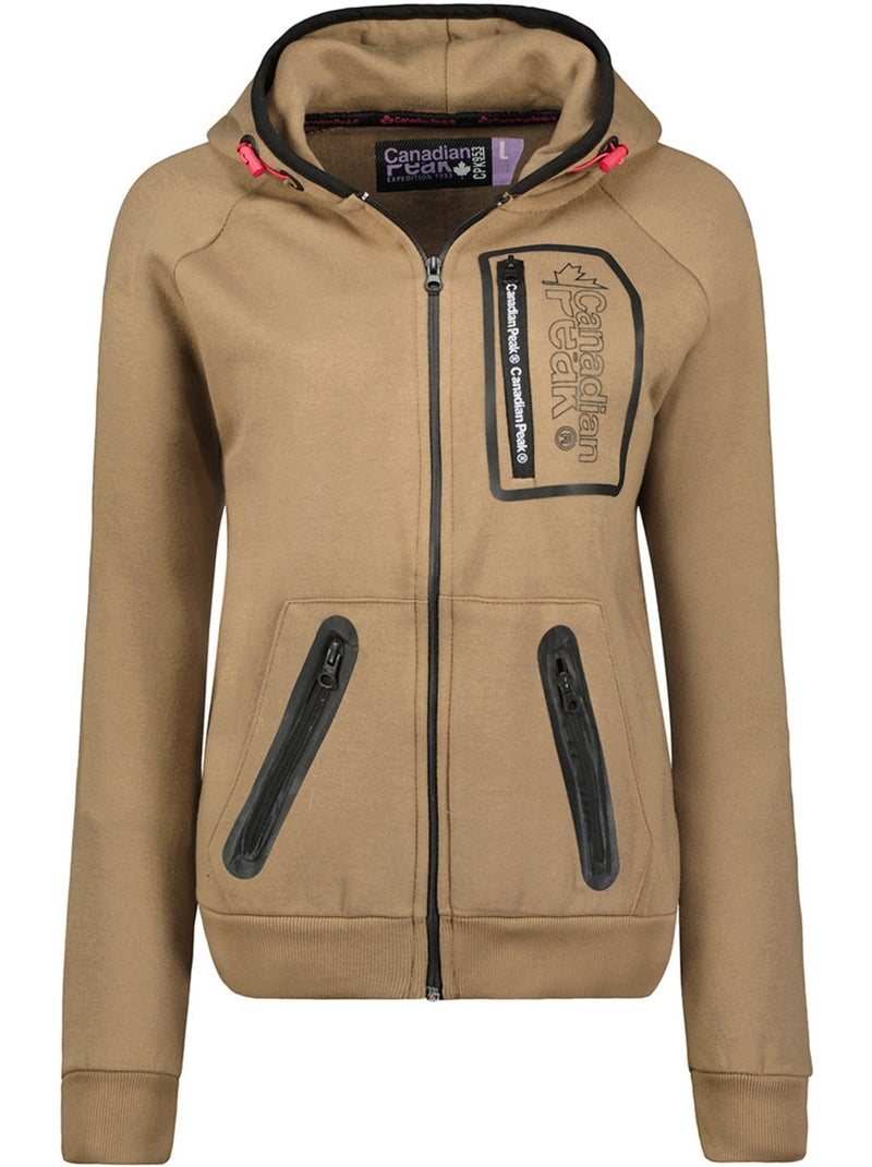 Sweat com fecho e capuz forrado fonaldeak – canadian peak Toupe - Kiabi