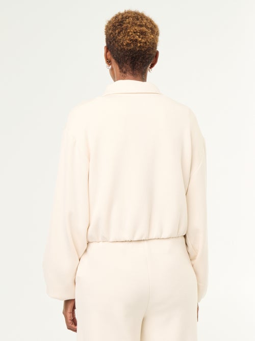 Sweat com fecho e gola de camisa - Kiabi Sweat com fecho e gola de camisa - Kiabi
