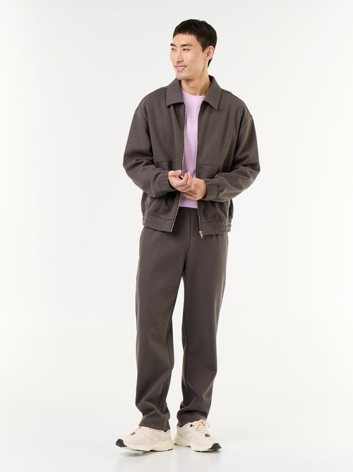 Sweat com fecho e gola de camisa - Kiabi Sweat com fecho e gola de camisa - Kiabi