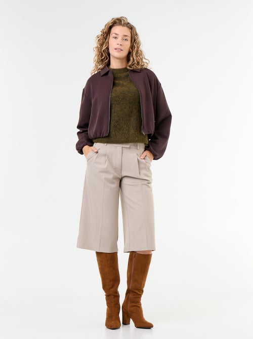 Sweat com fecho e gola de camisa - Kiabi Sweat com fecho e gola de camisa - Kiabi