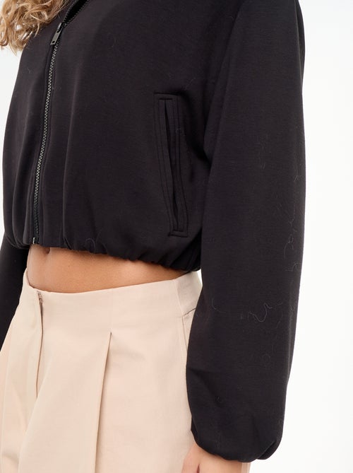 Sweat com fecho e gola de camisa - Kiabi Sweat com fecho e gola de camisa - Kiabi