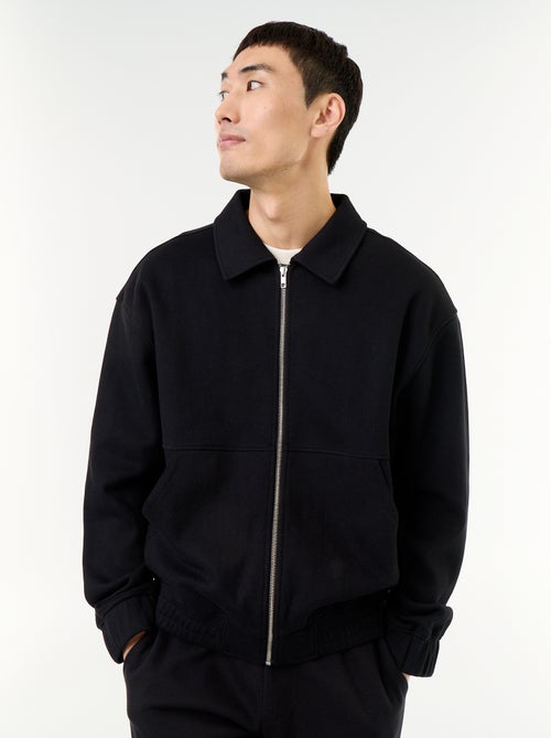 Sweat com fecho e gola de camisa - Kiabi Sweat com fecho e gola de camisa - Kiabi
