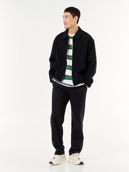 Sweat com fecho e gola de camisa - Kiabi Sweat com fecho e gola de camisa - Kiabi