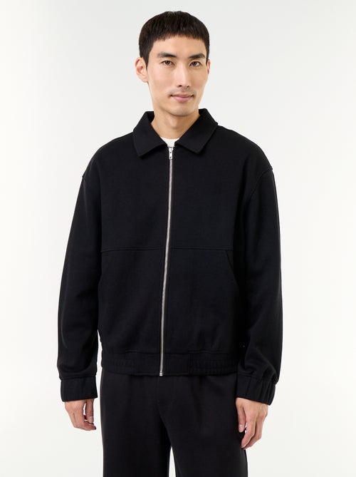 Sweat com fecho e gola de camisa - Kiabi Sweat com fecho e gola de camisa - Kiabi