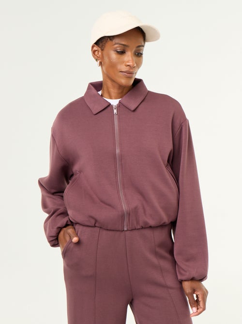 Sweat com fecho e gola de camisa - Kiabi Sweat com fecho e gola de camisa - Kiabi