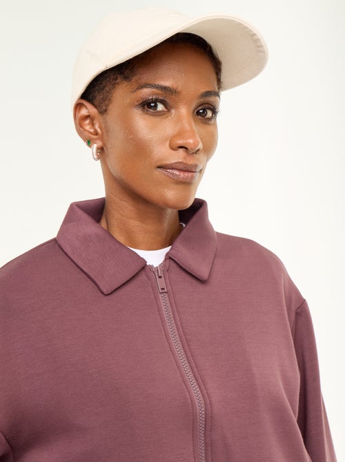 Sweat com fecho e gola de camisa - Kiabi Sweat com fecho e gola de camisa - Kiabi
