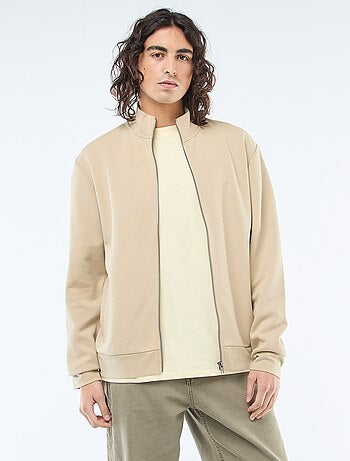 Sweat com fecho éclair e gola alta