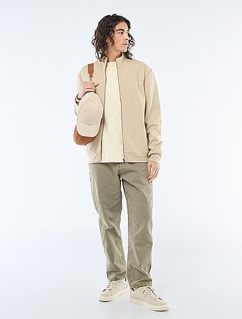 Sweat com fecho éclair e gola alta